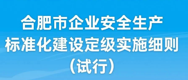 【图文解读】关于《合肥市企业安全生产标准化建设定级实施细则（试行）》